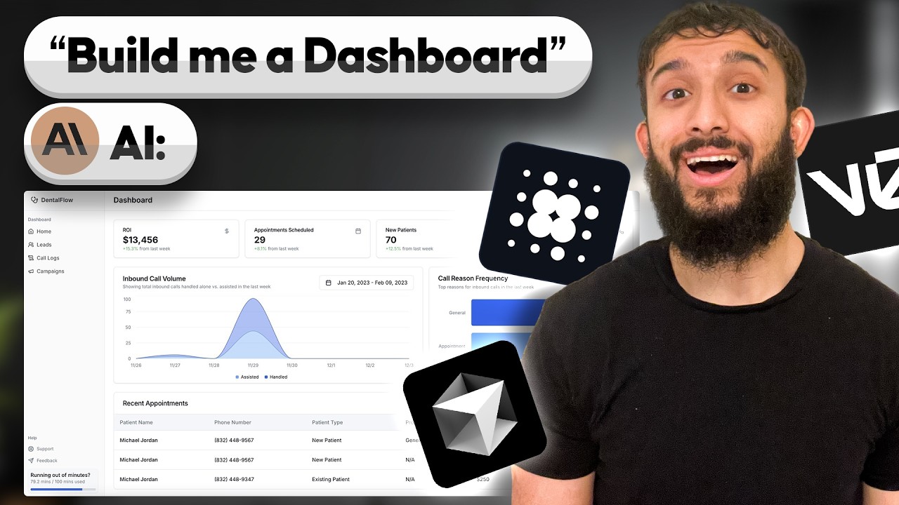 Featured image for “Build an AI Voice Agent Custom Dashboard WITH AI | Retell AI x Cursor x v0”